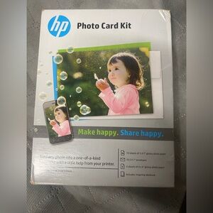 HP Inkjet Photo Card Kit with White Glossy Paper